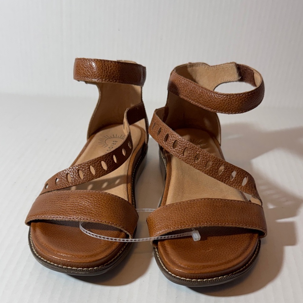 Chic Brown Leather Women's Sandals